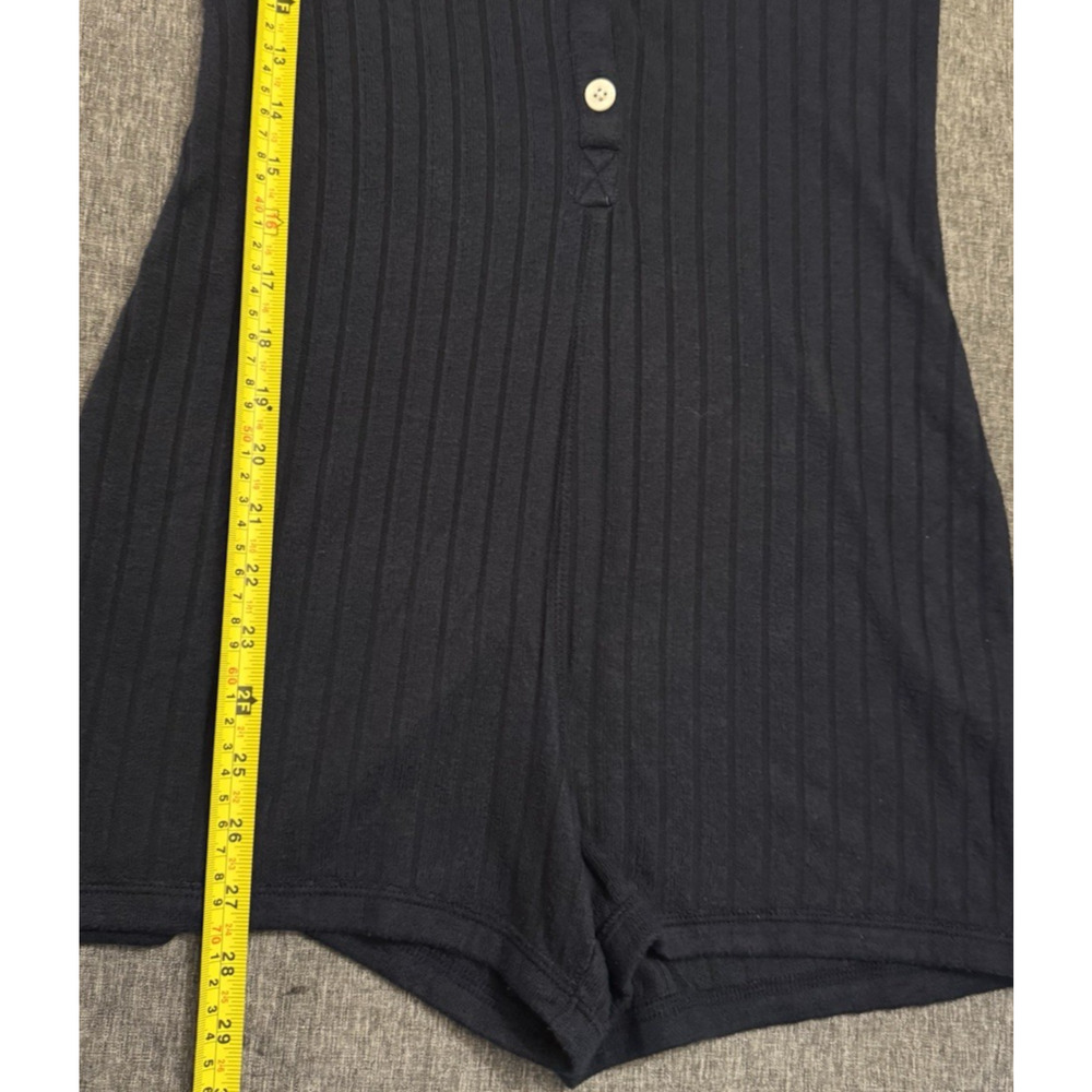 Abercrombie & Fitch Navy Ribbed Fleece Lined Hood Long Sleeve Romper Size XS - Picture 5 of 8